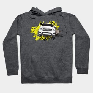 White RAM pickup truck Hoodie